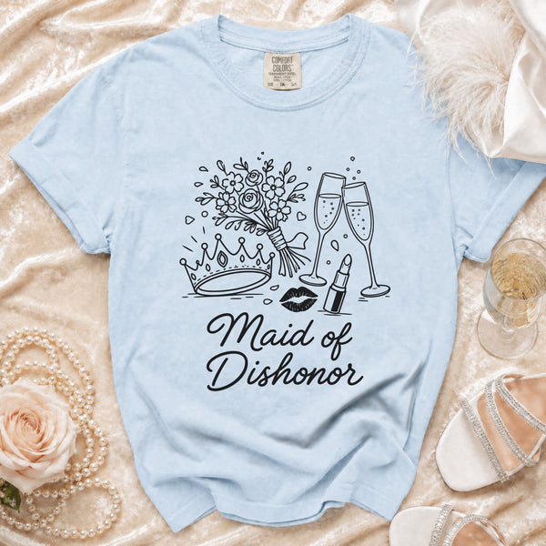 Maid of Dishonor T-Shirt in Chambray