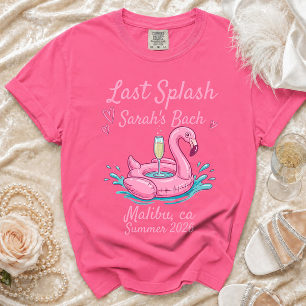 Last Splash Sarah's Bach Flamingo T-Shirt in Crunchberry