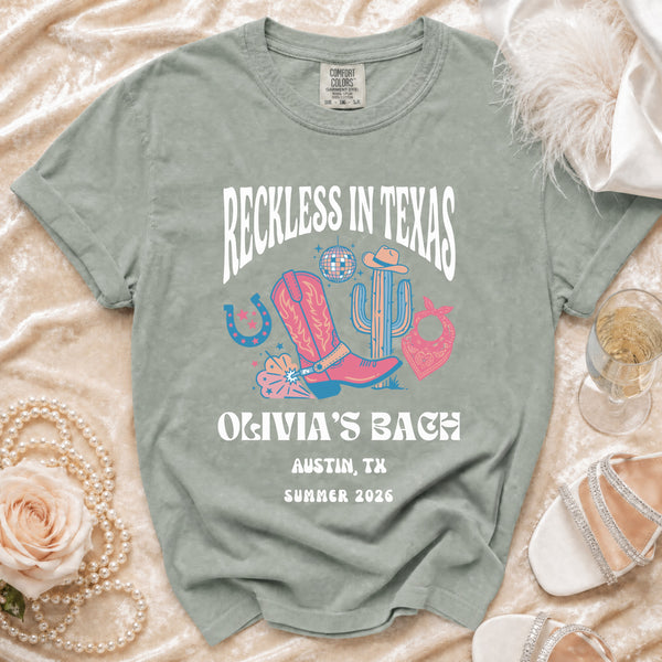 Reckless Texas Disco Cowgirl T-Shirt in Bay