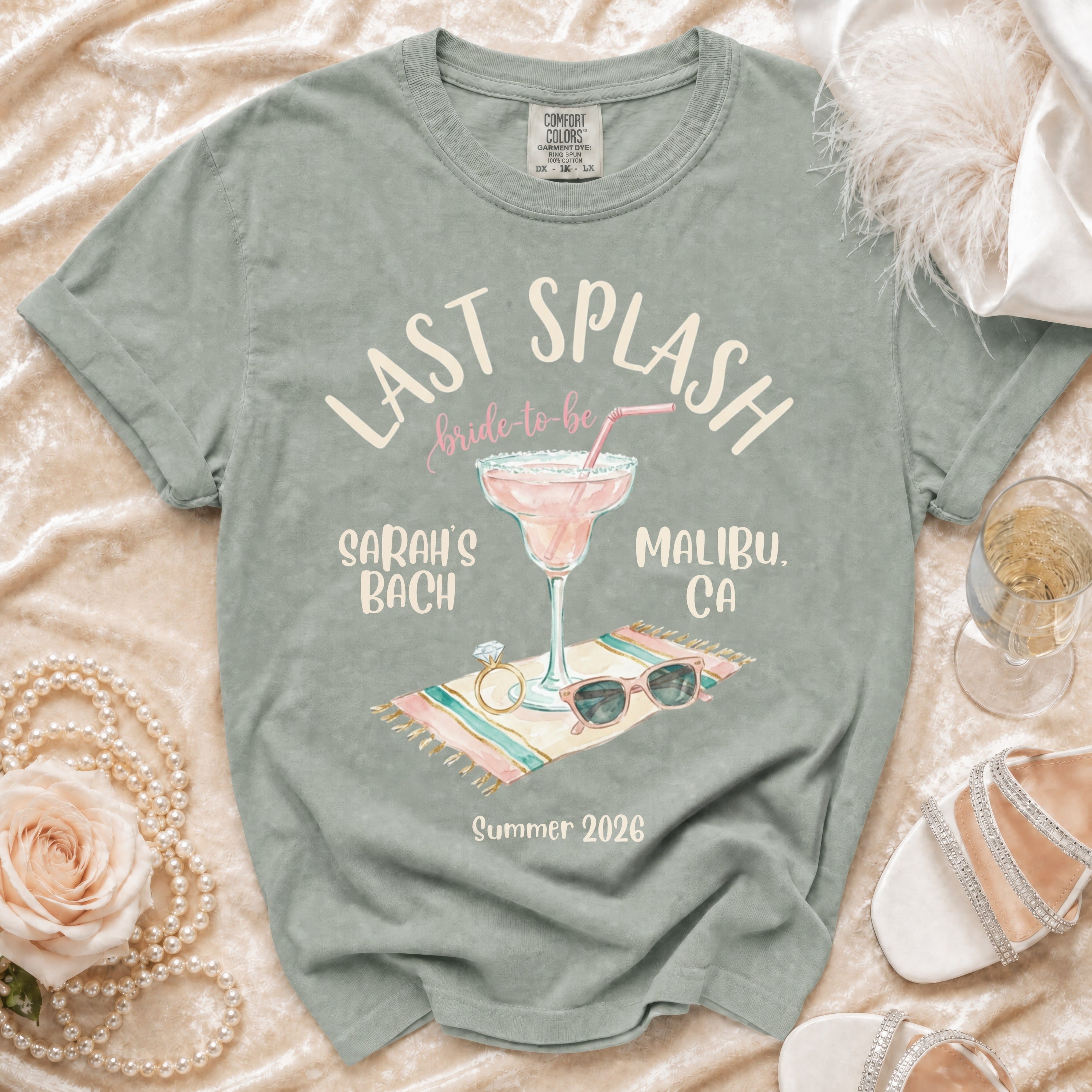 "Last Splash bride-to-be Sarah's Bach Malibu CA Summer 2026"