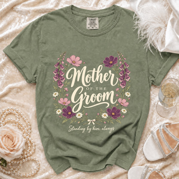 Floral Groom T-Shirt in Moss