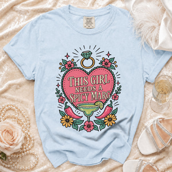 Spicy Bride T-shirt in Chambray