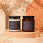 Two candles with labels asking "Will you be my bridesmaid?" for "Sienna".