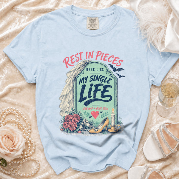 Rest In Pieces T-Shirt in Chambray