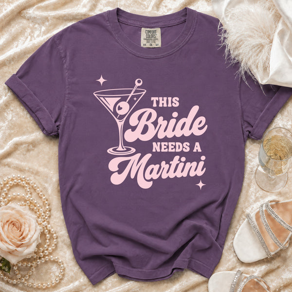 Martini Bride T-Shirt in Grape