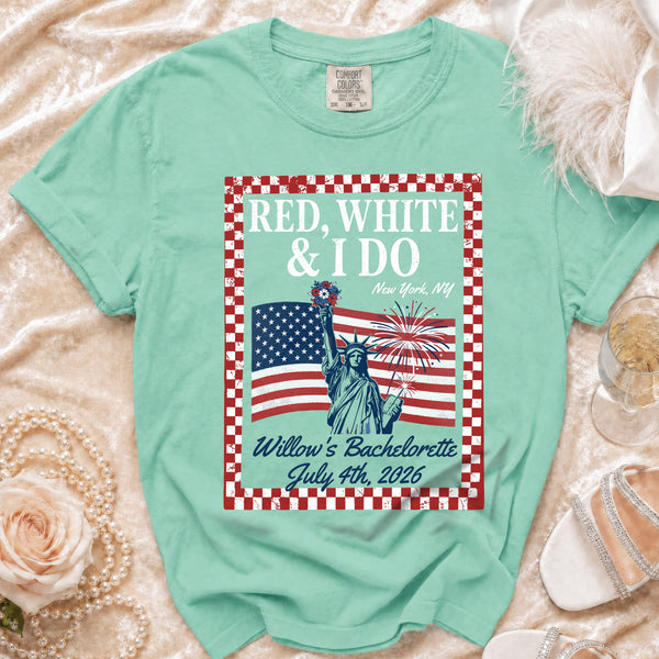 July 4th Bachelorette T-Shirt in Island Reef