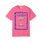 Pink t-shirt with "Last Splash Sarah's Bach Malibu, CA Summer 2026" and a cocktail graphic.