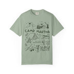 Camp Martha July 2026 Breckenridge graphic tee with camping and outdoor illustrations.