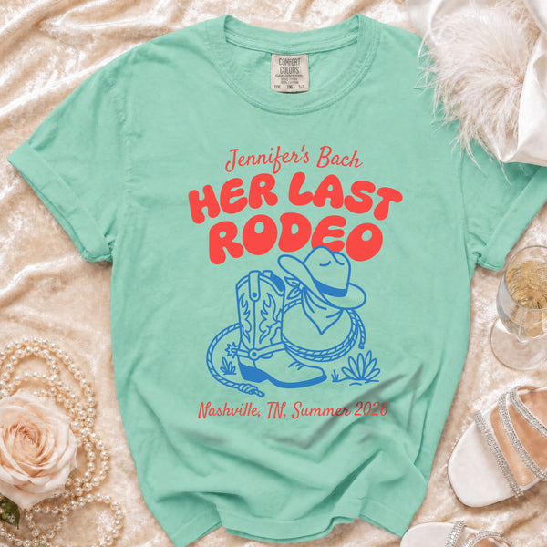 Her Last Rodeo Nashville Bach T-Shirt in Island Reef