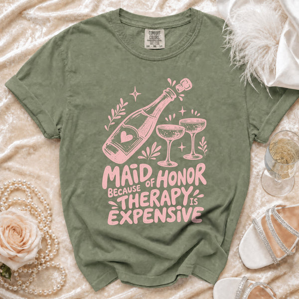 Maid of Honor T-Shirt in Moss