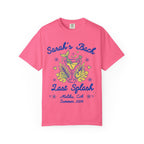 Sarah's Bach Last Splash shirt with cocktail and mermaid tail design.