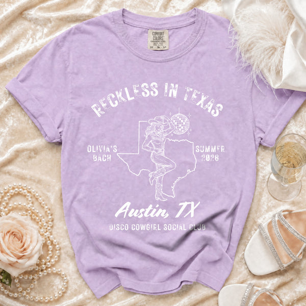 Reckless Rodeo Glam Texas T-shirt in Orchid