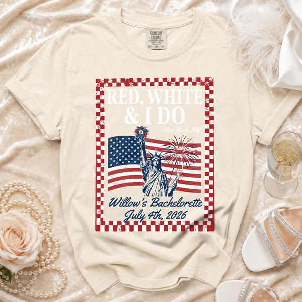 July 4th Bachelorette T-Shirt in Ivory