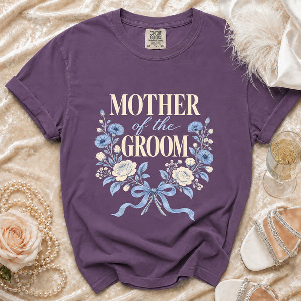 Groom Mother T-shirt in Grape