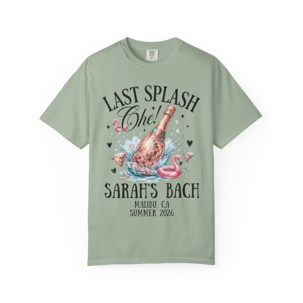 Last Splash Sarah's Bach Malibu CA Summer 2026 champagne bottle design.