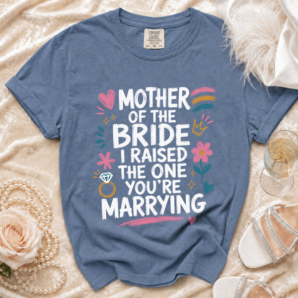 Mother Of Bride Tee in Blue Jean