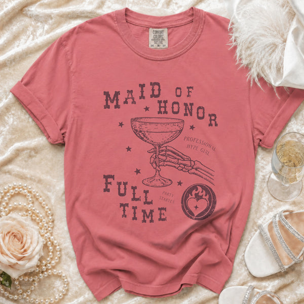 Maid Of Honor Hype Girl T-shirt in Watermelon