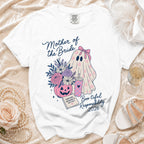 White t-shirt with "Mother of the Bride" and a ghost with "Boo-tiful Responsibility 2026".