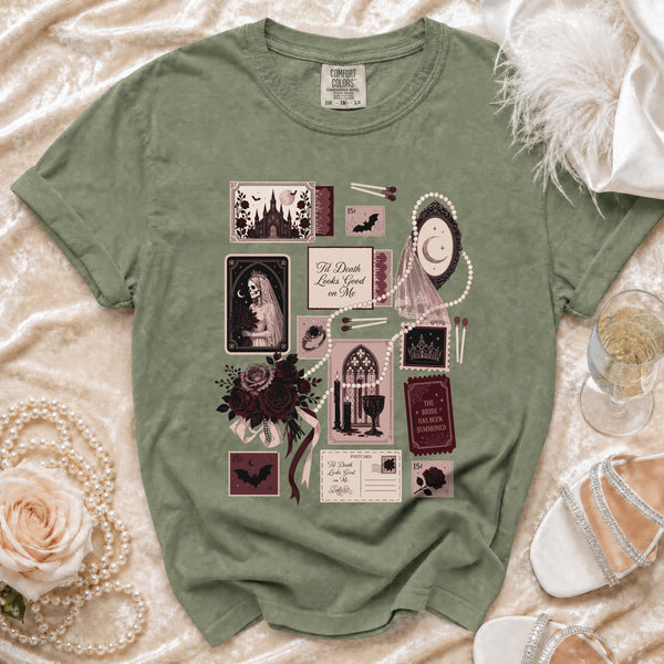 Til Death Bride T-shirt in Moss