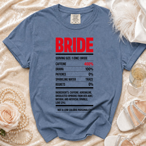 Bride's Ingredients T-Shirt in Blue Jean