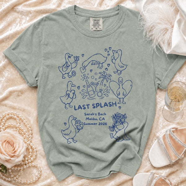 Last Splash Bachelorette Geese T-Shirt in Bay