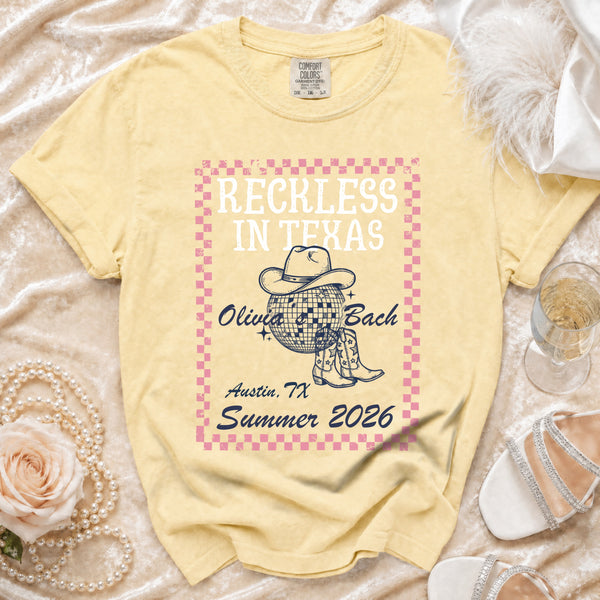 The Disco Cowgirl Bachelorette T-Shirt in Butter
