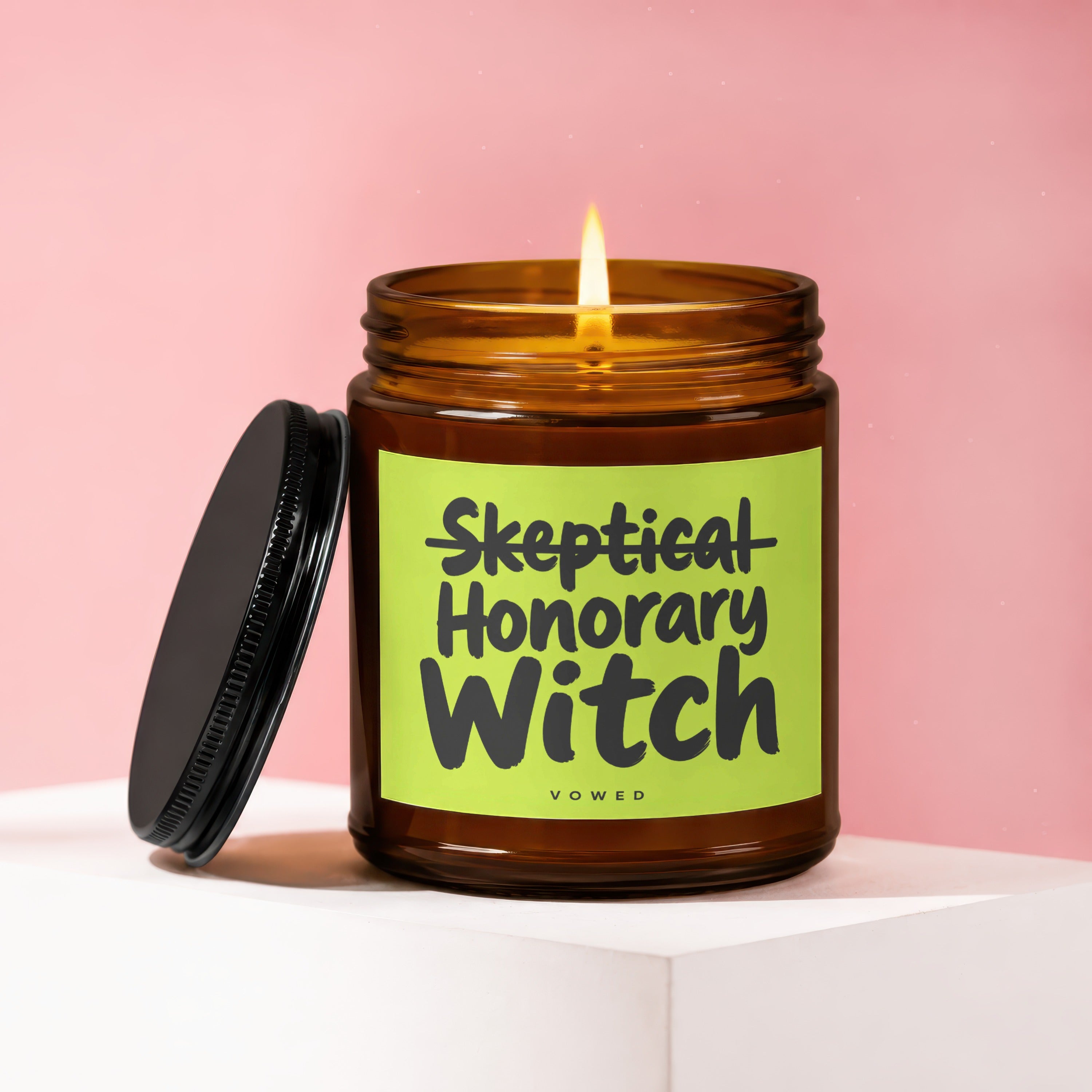 Amber jar candle