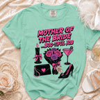 Mint green t-shirt with "Mother of the Bride ...Boo-tiful Job" graphic.