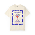 Cream t-shirt with "Last Splash" cocktail graphic and text.