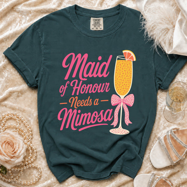 Mimosa Maid T-Shirt in Blue Spruce