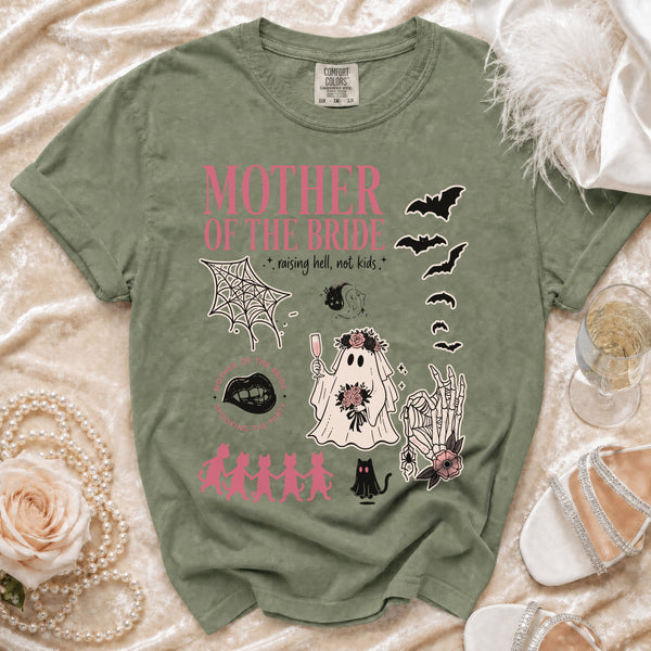 Raising Hell Mother T-shirt in Moss