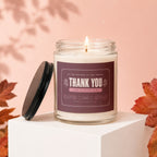 Thank you candle for the mother of the groom, soy wax blend.