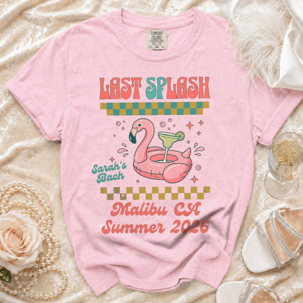 Last Splash Retro Flamingo T-Shirt in Blossom