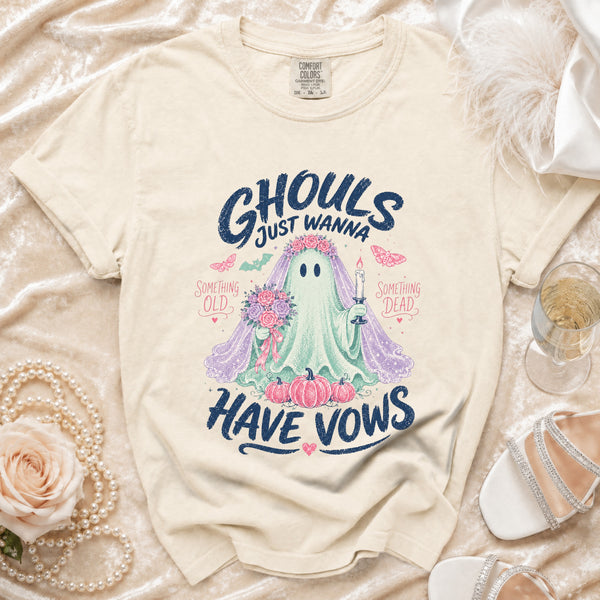 Ghoul Bride Vows T-Shirt in Ivory