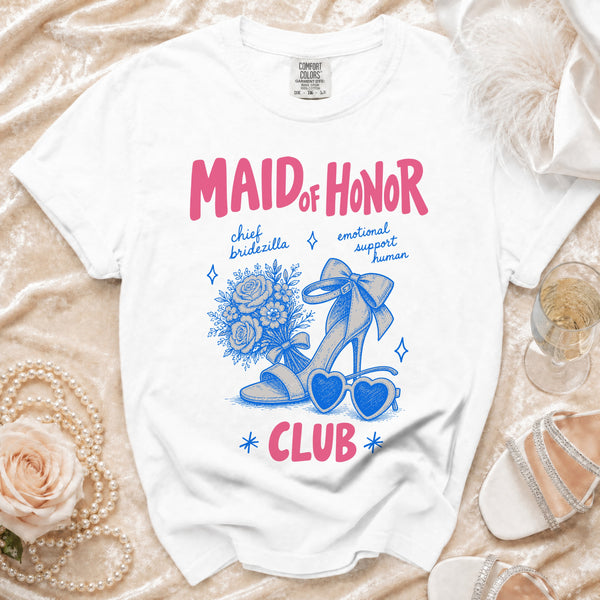 Maid of Honor T-Shirt in White