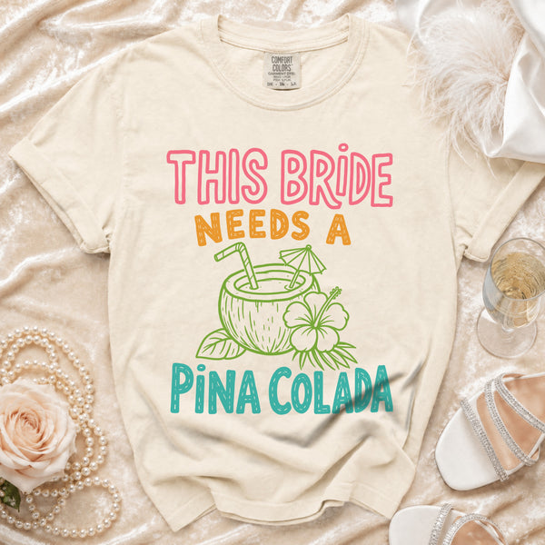 Bride Pina Colada T-Shirt in Ivory