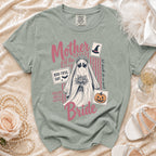 T-shirt with ghost bride graphic and text "Mother of the Bride, til death do us part".