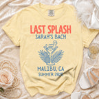 Yellow t-shirt for Sarah's Bach party in Malibu, CA, Summer 2026.