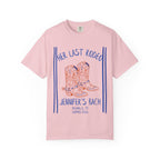 Pink t-shirt with "Her Last Rodeo" and cowboy boots graphic.