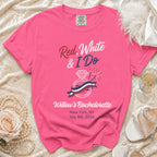 Pink t-shirt for "Willow's Bachelorette" on July 4th, 2026.