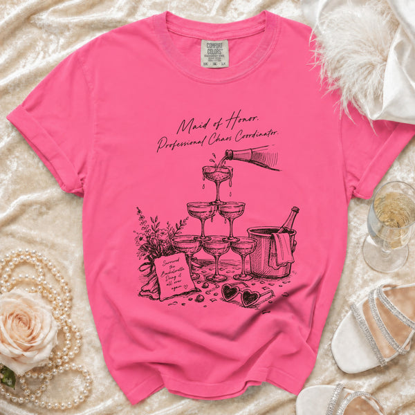 Maid of Honor T-shirt in Crunchberry