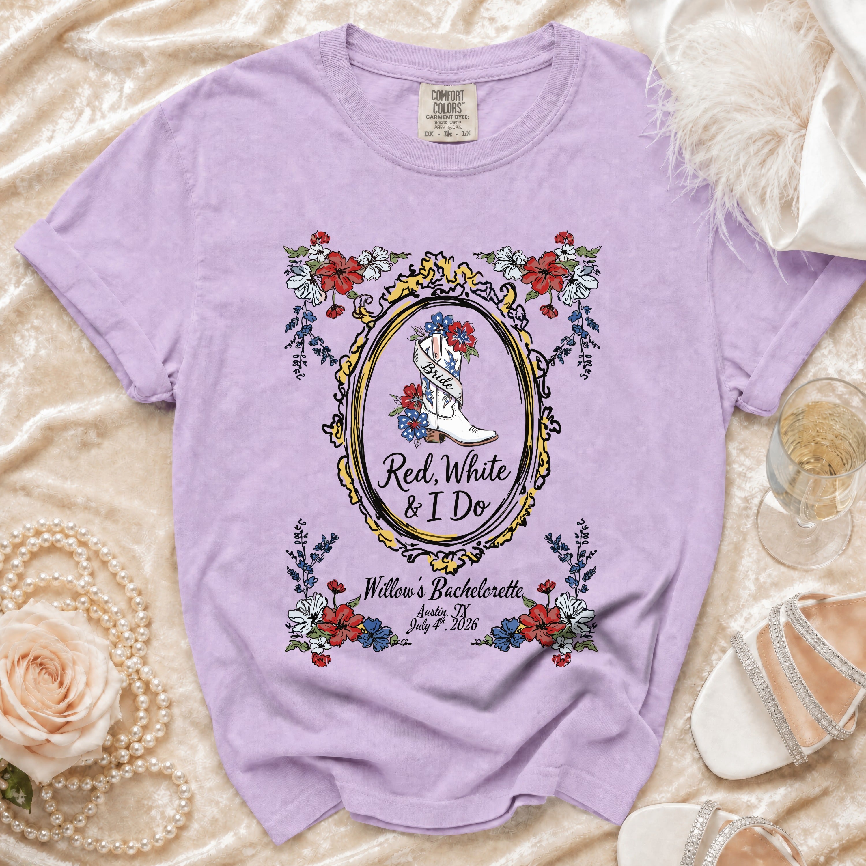 Bride Red, White & I Do Willow's Bachelorette shirt.