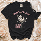 Black t-shirt with "Chief Chaos Coordinator" and "Maid of Honor" graphic.
