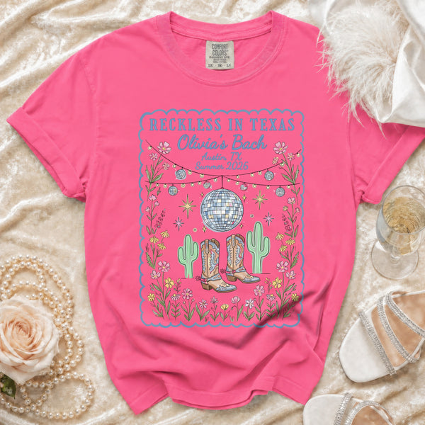 Reckless Texas Disco Cowgirl T-Shirt in Crunchberry