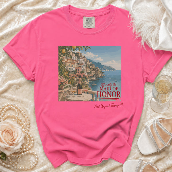 Maid of Honor T-Shirt in Crunchberry