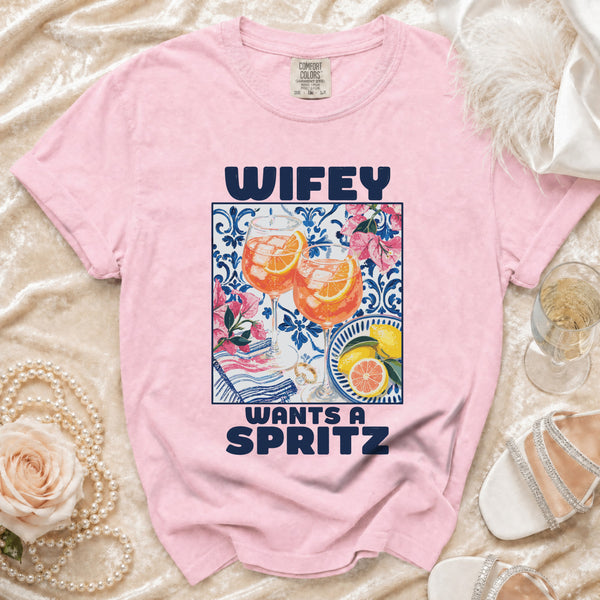 Wifey Wants Spritz T-shirt in Blossom