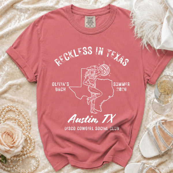Reckless Rodeo Glam Texas T-shirt in Watermelon