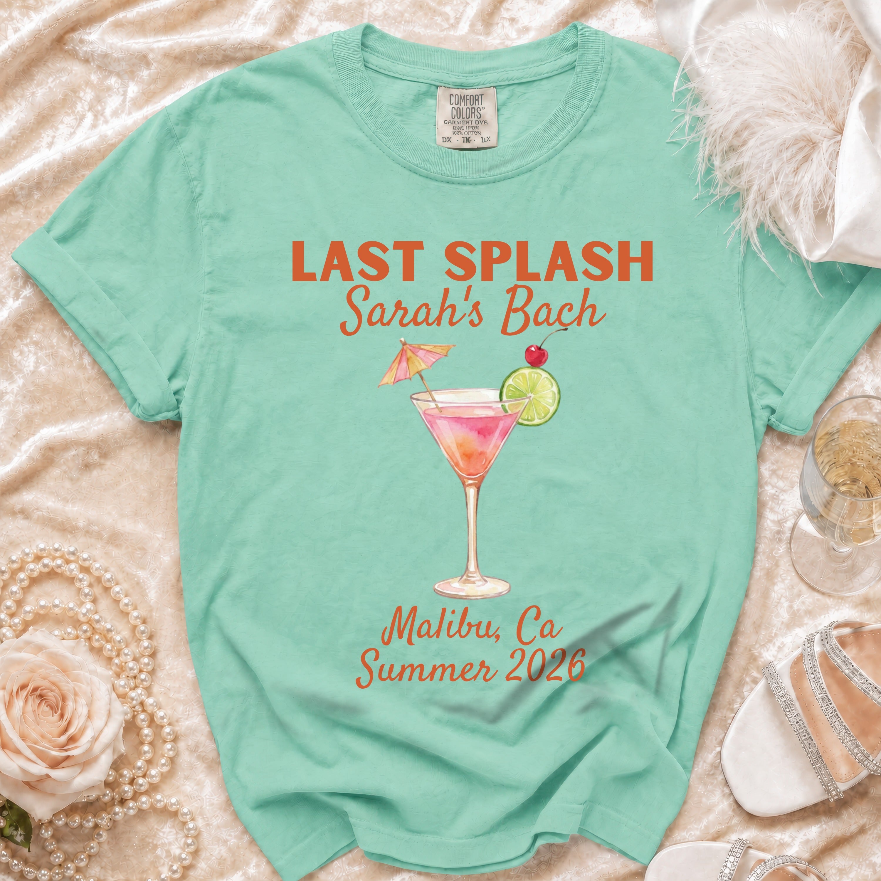 Last Splash Sarah's Bach Malibu Ca Summer 2026 graphic t-shirt.