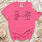 Pink t-shirt with "Willow's Bachelorette" and firework design.