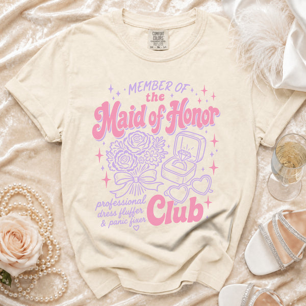 Maid of Honor T-Shirt in Ivory